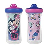 The First Years Disney Minnie Mouse Insulated Hard Spout Sippy Cups - Toddler Cups with Bite Resistant Hard Spout and DropGuard - 9 Oz- 2 Count