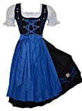 Edelweiss Creek Long 3 Pcs Black German Oktoberfest Party Dirndl Dress 16