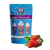 Strawberry Cream Boba / Bubble Tea Drink Mix Powder By Buddha Bubbles Boba 10 Ounces (283 Grams)