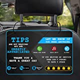 Aolamegs Rideshare Accessories Rating 5 StarsTippingTips Sign Perfect Accessory for Taxi Rating Appreciation Signs 9*6'' (2 Pack)