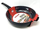 Joycook Durastone Marble Coated Cast Aluminum Nonstick Wok Pan, 13-inch