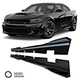 JENEROUMAN, Pair of for Dodge Charger RT SRT Scat Pack Hellcat 392 Side Skirts Rocker Panels Splitter, Matte Black 2015-2022 SRT Style Bottom Extension Body kit