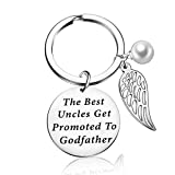 Godfather Keychain Gift Godfather Birthday Gift The Best Uncles Get Promoted to Godfather Keyring (The best uncles)