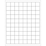 Aviditi Tape Logic 1" x 1" White Square Labels, for Laser & Inkjet Printers, Permanent Adhesive, 8 1/2" x 11" Sheet, 80 Labels Per Sheet, 100 Sheets (LL104)
