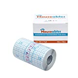 Houseables Tattoo Bandage Roll, Waterproof Adhesive Dressing Wrap, 4" x 11 Yards, Clear, Transparent Wound Film, Plastic Cover Tape, for Aftercare, Healing, Recovery, Care, Protective Skin Shield
