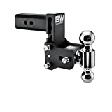 B&W Trailer Hitches Tow & Stow - Fits 2.5" Receiver, Dual Ball (2" x 2-5/16"), 5" Drop, 14,500 GTW - TS20037B