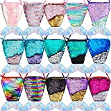 15 Pieces Mermaid Tail Coin Purse Mermaid Sequin Crossbody Coin Wallet Bags Glitter Mermaid Tail Pouch Bag for Kids Little Girls Mermaid Party Birthday Gifts