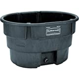 Rubbermaid Commercial FG424288BLA Structural Foam Stock Tank, 100 Gallon Capacity, 53" Length X 25" Height, Black