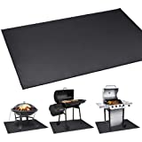 Under Grill Mat 48 30 Inch for Outdoor Charcoal, Flat Top, Smokers, Gas Grills.Oil-Proof and Water-Proof BBQ Fireproof Mat Protects Deck Grass, Indoor Fireplace Mat Fire Pit Mat