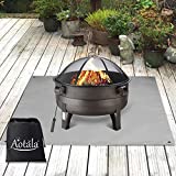 Aotala Square Fire Pit Mat, 39" x 39" Under Grill Mat, Outdoor Fireproof pad for BBQ, Camping, Fire Pit Heat Resistant Grill Pad, Ember Mat to Protect Deck Patio Grass (39 in x 39 in)