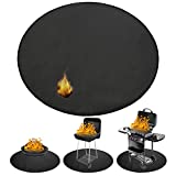USONHOO Under Grill Mat Fire Pit Mat,38in Grill Mats for Outdoor Grill Deck Protector, Fireproof mat for Camping Stove, Outdoor Flat Top Gas, Propane Burners&Portable Charcoal Grills