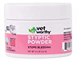 Vet Worthy Styptic Powder for Cats - Wound Care Formula to Stop Bleeding from Minor Cuts, Nail Clipping, Declawing - Blood Stopper Powder with Ferric Subsulfate - 0.5oz