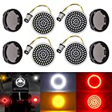 Benlari 1157 LED Turn Signals Front Rear 81 LED Lights Super Bright Bulbs Lens Covers Kit 1986-2022 Compatible for Harley Davidson Touring Dyna Softail Sportster Street Glide Road Glide Iron 883