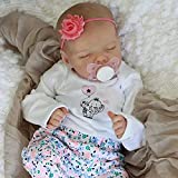 JIZHI Lifelike Reborn Baby Dolls - 17-Inch Baby Soft Body Realistic-Newborn Baby Dolls Full Vinyl Body Poseable Real Life Baby Dolls Girl with Feeding Kit Gift Box for Kids Age 3 +