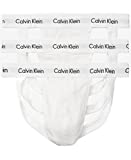 Calvin Klein Men's Cotton Stretch 3-Pack Jock Strap, 3 White, Medium