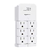 Amazon Basics Rotating 6-Outlet Surge Protector Wall Mount - 1080 Joules