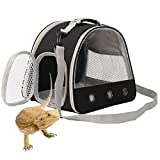 Bearded Dragon Carrier,Lizards Carrier, Small Animal Travel Carrier for Hedgehog Rat Parrot Bird Guinea Pig, Portable Guinea Pig Travel Carrier for 2