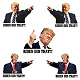 Deluxe Trump Biden Did That Stickers - Biden Did That Stickers Trump, Trump Stickers Biden Did That, Made with Waterproof Super Adhesive PVC Material, Mixed 5 Different Patterns 100Pcs in Total