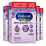 Enfamil NeuroPro Gentlease Baby Formula, Infnat Formula Nutrition, Brain and Immune Support with DHA, Proven to Reduce Fussiness, Crying, Gas and Spit-up in 24 Hours, Refill Box, 30.4 Oz, 4 Count