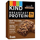 KIND Breakfast Protein Bars, Dark Chocolate Cocoa, Gluten Free, 1.76oz, 32 Count