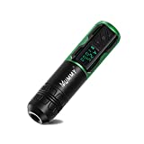 Mummy Wireless Rotary Battery Pen Tattoo Cartridge Machine Rotary Pen with 1800mAh Wireless Power Coreless Motor Digital LED Display Tattoo Equipment Supply(green)