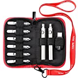 Empty Pouch for 510 Battery and 510 Carts Holster Pouch with Non-Slip Elastic Bands for Pen Style Pods, USB Disk and 510 cartridges or Pax (Red) (Red)