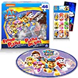 Nick Shop Paw Patrol Floor Puzzle for Toddlers, Kids - Bundle with 46 Piece Paw Patrol Floor Jigsaw Puzzle Playset Plus Paw Patrol Stickers and More (Boys and Girls Puzzles), kids puzzles