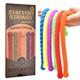 YIQUDUO 9 Pack Fidget Stretchy String Toys Build Resistance Squeeze Strengthen Arms, Noodle Stress Reliever Toy for Adults to Increase Focus Patience