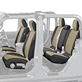 Diver Down Neoprene Seat Cover Set - Fits Jeep Gladiator JT 2020-2022 - Front and Back Seat Set - Waterproof Custom Fit Seat Covers - Soft Padded Cushion - Thermal Resistant - (Tan, Cloth Seats)