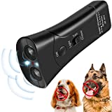 Sticque Anti Barking Device, Dual Sensor Ultrasonic Dog Bark Deterrent, Ultrasonic Dog Chaser, Handheld Dog Barking Control Devices Dog Training Tools with LED Light, 33ft Range, Safe for Human & Pet