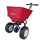 EarthWay ProGrade Large Spreader 2170 100 LB Capacity Heavy-Duty Walk-Behind Push Garden Seeder with Adjustable Drop Rate and Driving Handle. Large 13 inch Pneumatic Stud Tires