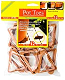 Bosmere Pot Toes, Plant Pot Risers for Indoor and Outdoor, Prevent Stains and Rotting on Wood, Cement, and Tile - Terra Cotta (Pack of 12)