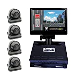 Weivision 1080P FHD 360 Degree Bird View Surround Panoramic View Car Vihicle DVR Camera System Kit for Fire Engine/Bus/School Bus/Truck/Semi-Trailer/Box Truck/RV + 7inch HD Display 