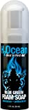H2Ocean Blue Green Foam Soap Gentle Cleansing Sea Salt Mineral Tattoo Aftercare Moisturizing Soap With Aloe, Alcohol Free, Unscented, Vegan, 1.7oz
