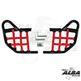 Blaster YFS 200 Standard Nerf Bars Black with Red Nets Compatible with All Years and Models Yamaha Blaster 200