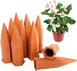 Finderomend 10 Pack Plant Watering Stakes Automatic Plant Waterers for Vacations, Indoor Plant Watering Device Terracotta Watering Spikes Self Watering for Wine Bottles