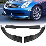 DriftX Performance, 3PCS Front Bumper Lip Kit fit for Compatible with 2003-2007 Infiniti G35 Coupe/2-DR, GT-Style Splitter Trim Protection Spoiler, Air-Dam-Chin-Diffuser (Unpainted Matt Black)