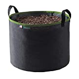 Rain Science Grow Bag, Air Pruning Mesh Fabric Plant Container (5 Gallon, Black/ODGreen)