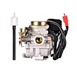 GOOFIT PD18 18mm Carburetor for 4 Stroke GY6 49cc 50cc Chinese Scooter 139QMB Moped Replacement for Taotao Kymco Scooter Jonway Baja