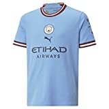 Manchester City FC Puma Boys and Girls 2022/23 Replica Home Football Jersey, Small