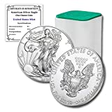2020 Lot of (10) 1 oz Silver American Eagle Brilliant Uncirculated (Type 1) in United States Mint Tube with our Certificates of Authenticity $1 BU