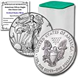 2021 Lot of (20) 1 oz Silver American Eagle Brilliant Uncirculated (Type 1) in United States Mint Tube with our Certificates of Authenticity $1 BU