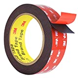 Double Sided Tape Heavy Duty, Waterproof Mounting Foam Tape, 16.4 Feet Length, 0.94 Inch Width for Car, LED Strip Lights, Home Decor, Office Dcor, Made of 3M VHB Tape