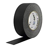 Pro Gaff / Gaffers Tape .5, 1, 2, 3, & 4 Inch Widths X Variable Lengths, 2 Inch, Black