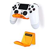 OAPRIRE Controller Holder Stand Wall Mount (2 Pack) - Perfect Display and Organization Modern&Retro Controller - Universal Controller Accessories with Cable Clips - Create Cool Game Space (Orange)