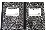 Double Pack Black and White Abstract 100 Sheet / 200 Page Composition Books (Wide Ruled) by Norcom
