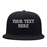 Custom Team Snapback Personalized Embroidered Hip Hop Flat Brim Baseball Hats Black