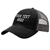 Richardson Soft Trucker Hat Custom Personalized Text Cotton Dad Hats for Men & Women Snapback Black Charcoal
