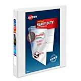 Avery Heavy-Duty View 3 Ring Binder, 1" One Touch Slant Rings, Holds 8.5" x 11" Paper, 1 White Binder (05304)