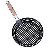 Grillers Choice Grill Basket - Large Non-Stick Commercial Basket With Handle For Outdoor Grilling. Designed By Chef, BBQ Judge. Barbeque Grilling Accessories By Grillers Choice.